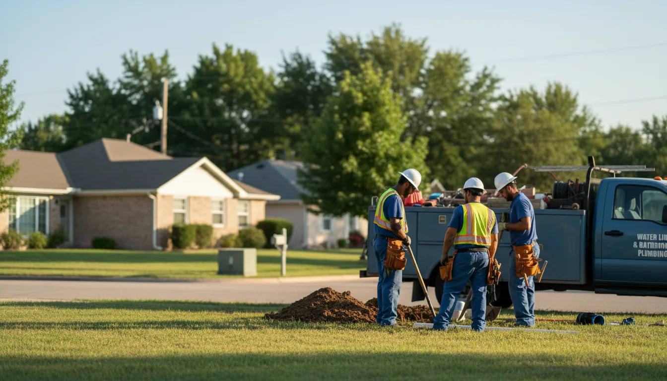Residential water line and bathroom plumbing service in Boyce, LA